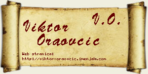 Viktor Oraovčić vizit kartica